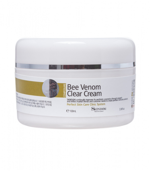 Крем с пчелиным ядом Skindom Bee Venom Clear Cream, 100 мл Крем с пчелиным ядом Skindom Bee Venom Clear Cream, 100 мл