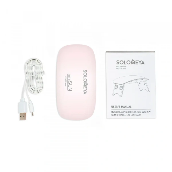 Лампа для полимеризации гель-лаков Мини Solomeya UV/LED mini SUN 6W, розовая