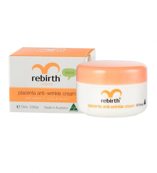 Крем с экстрактом плаценты, витамином Е и ланолином Rebirth Placenta Anti-Wrinkle Cream, 15 мл Крем с экстрактом плаценты, витамином Е и ланолином Rebirth Placenta Anti-Wrinkle Cream, 15 мл