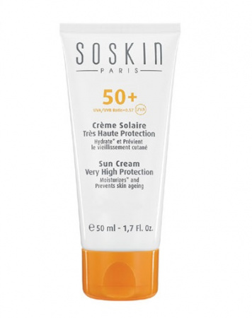 Крем высокой степени защиты с тональным эффектом Тон 1 SPF50+ Soskin-Paris Sun Cream Cery High Protection-Tinted 01 SPF50+