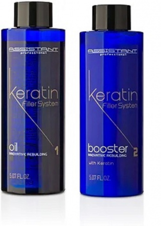 Кератиновый филлер для глубокого  восстановления волос без пигмента Assistant Professional Oil Booster