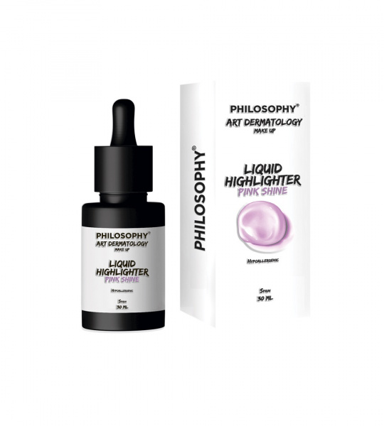 Хайлайтер розовый Philosophy Art Dermatology Make Up Liquid Highlighter Pink Shine,  30 мл