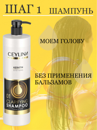 Набор профессиональный с кератином 1000 мл