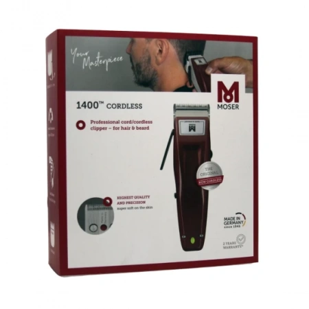 Машинка для стрижки Moser Cordless для волос и бороды, беспроводная, красная Машинка для стрижки Moser Cordless для волос и бороды, беспроводная, красная