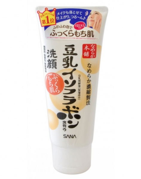 Пенка для умывания и снятия макияжа увлажняющая с изофлавонами сои Sana Soy Milk Moisture Cleansing Wash 150 гр