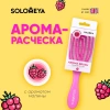 Solomeya Wet Detangler Brush Oval Raspberry / Расческа для сухих и влажных волос с ароматом Малины, 1 шт