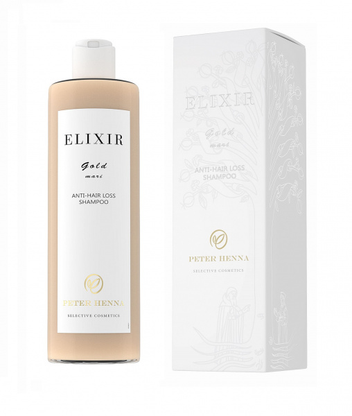 Шампунь против выпадения волос Peter Henna Elixir Gold Mari Anti-Hair Loss Shampoo в подарочной упаковке,  400 мл Шампунь против выпадения волос Peter Henna Elixir Gold Mari Anti-Hair Loss Shampoo в подарочной упаковке,  400 мл