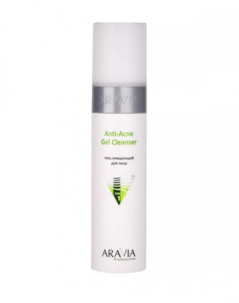 Гель очищающий для жирной и проблемной кожи лица Aravia Laboratories Anti-Acne Gel Cleanser, 250 мл