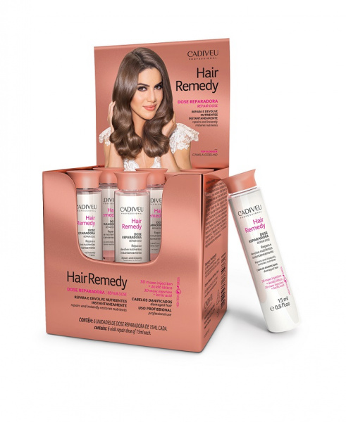 Восстанавливающий концентрат набор Cadiveu Professional Hair Remedy Prof Vial, 6 шт