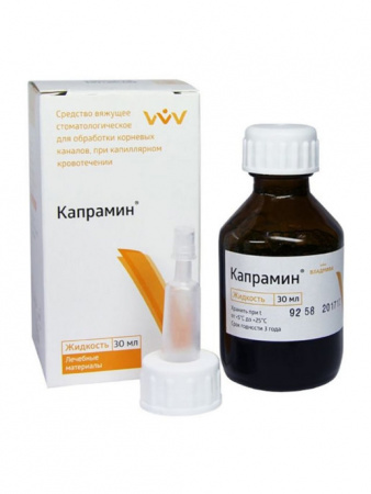 Кровоостанавливающая антисептическая антибактериальная гемостатическая жидкость  Капрамин Владмива, 30 мл.  