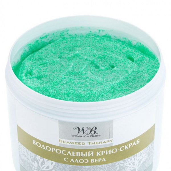 Водорослевый крио-скраб с алоэ вера Woman's Bliss, 500 мл