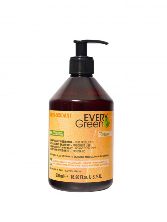 Антиоксидант шампунь для всех типов волос Dikson EVERY GREEN VEGAN ANTI-OXIDANT SHAMPOO ANTIOSSIDANTE, 500 мл