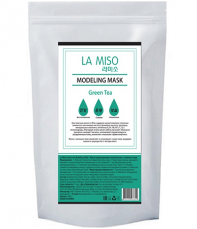 Альгинатная моделирующая маска для лица с зеленым чаем La Miso Modeling Mask Green Tea