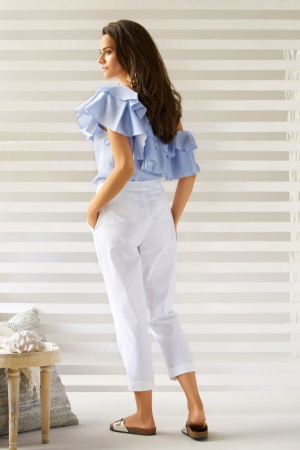 Хлопковый топ с оборками