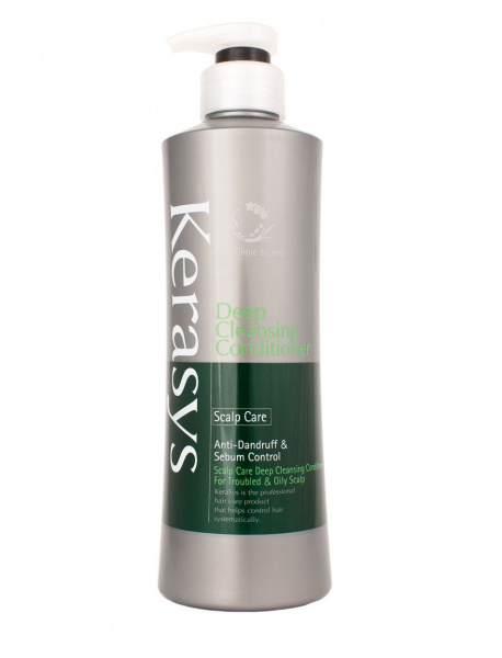 Кондиционер освежающий для лечения кожи головы Kerasys Scalp Care Deep Cleansing Conditioner For Troubled and Oily Scalp, 600 мл