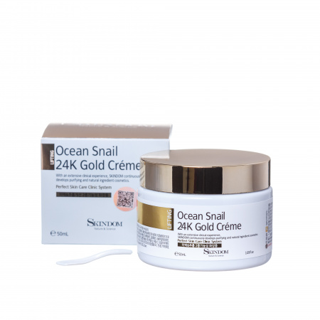 Крем для лица с экстрактом морской улитки и золота Skindom Ocean Snail 24К Gold Serum, 30 мл.