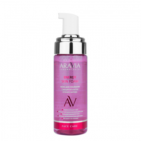 Пенка для умывания с муцином улитки и гинкго билоба ARAVIA Laboratories Energy Skin Foam, 150 мл