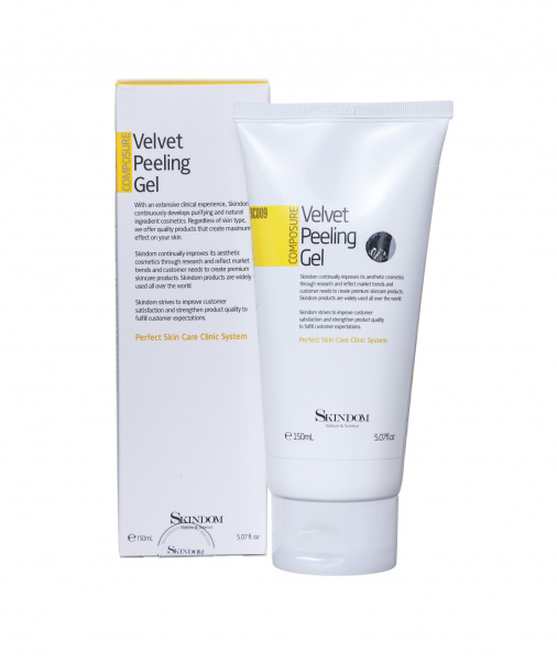Гель-пилинг для щадящего ухода Skindom Velvet Peeling Gel, 150 мл.