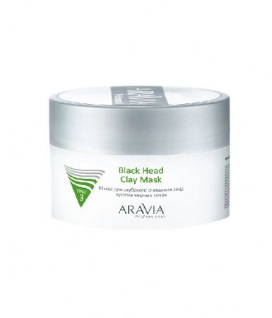 Маска для глубокого очищения лица против черных точек Aravia Black Head Clay Mask