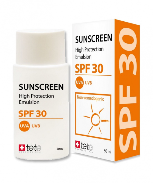 Солнцезащитный флюид TETe Cosmeceutical Sunscreen High Protection Emulsion SPF30, 50 мл Солнцезащитный флюид TETe Cosmeceutical Sunscreen High Protection Emulsion SPF30, 50 мл