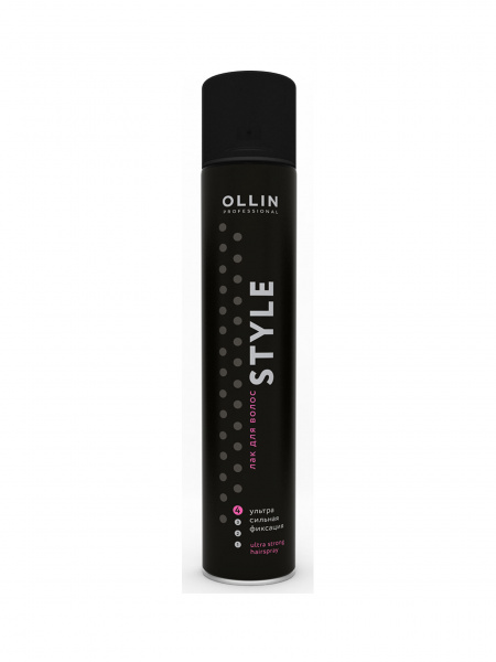 Лак для волос ультрасильной фиксации OLLIN Professional STYLE, 500 мл Лак для волос ультрасильной фиксации OLLIN Professional STYLE, 500 мл