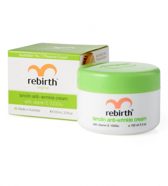 Крем против морщин с витамином Е и ланолином Rebirth Lanolin Anti-Wrinkle Cream, 100 мл Крем против морщин с витамином Е и ланолином Rebirth Lanolin Anti-Wrinkle Cream, 100 мл