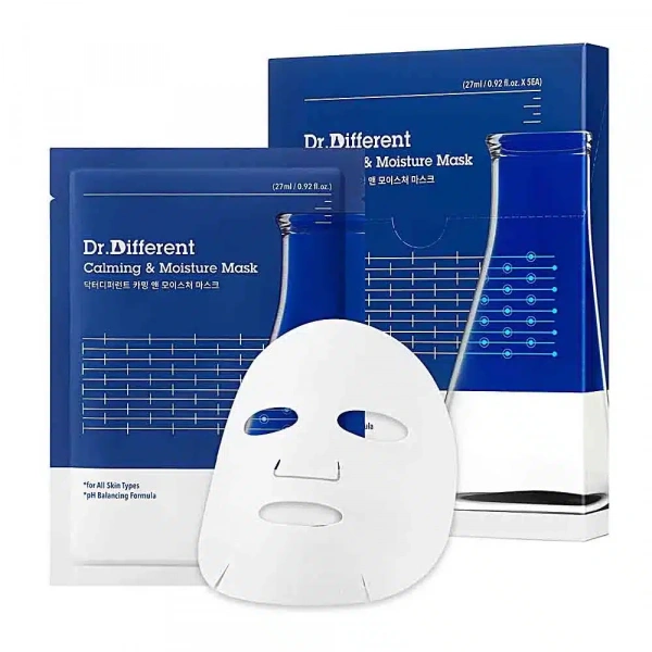 Успокаивающая увлажняющая маска Dr.Different Calming & Moisture MASK (5EA), 5 шт Успокаивающая увлажняющая маска Dr.Different Calming & Moisture MASK (5EA), 5 шт