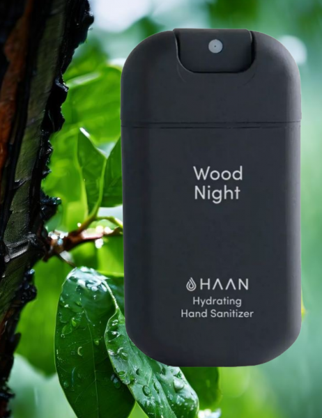 Очищающий и увлажняющий спрей для рук Древесный акцент HAAN Hand Sanitizer Wood Night, 30 мл
