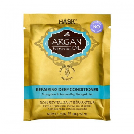 Восстанавливающий кондиционер для волос с Аргановым маслом Hask Argan Oil Repairing Conditioner, 50 мл.