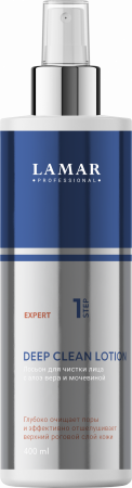 Лосьон для чистки лица c алоэ вера и мочевиной Lamar Professional DEEP CLEAN LOTION, 400 мл