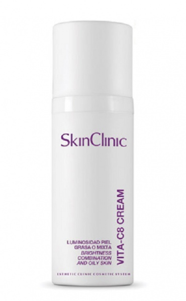 Крем для жирной и комбинированной кожи с витамином C 8% SkinClinic Vita-C8 Cream, 50 мл