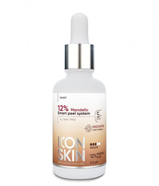 Миндальный пилинг 12% Icon Skin 12% Mandelic Smart Peel System,  30 мл