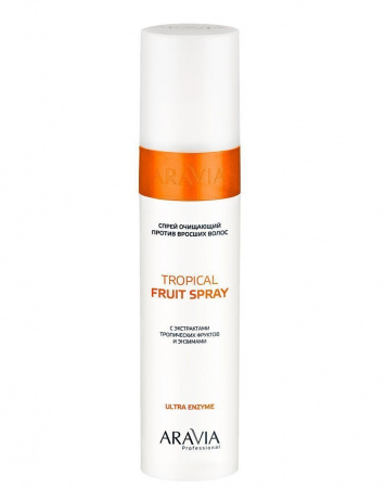 Спрей очищающий против вросших волос с экстрактами тропических фруктов и энзимами Aravia Tropical Fruit Spray