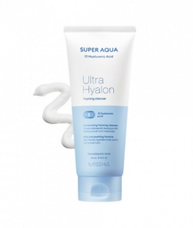 Очищающая пенка для лица MISSHA Super Aqua Ultra Hyalron Cleansing Foam