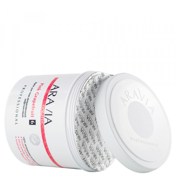 Крем для тела увлажняющий лифтинговый ARAVIA Organic Pink Grapefruit Cream, 550 мл