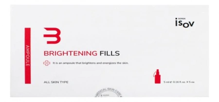Увлажняющая сыворотка для борьбы с гиперпигментацией и фотостарением Isov Sorex Brightening Fills Ampoule, 5 мл
