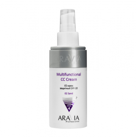 CC-крем защитный SPF-20 Aravia Multifunctional CC Cream тон 02, 150 мл CC-крем защитный SPF-20 Aravia Multifunctional CC Cream тон 02, 150 мл