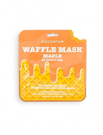 Омолаживающая вафельная маска для лица «Кленовый сироп» Kocostar Waffle Mask Maple