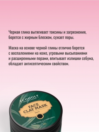 Глина косметическая Ecoholy, 100 мл