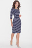 Платье футляр в полоску