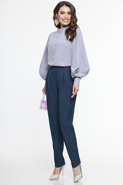 Блузка c воротником стойкой Мейлин