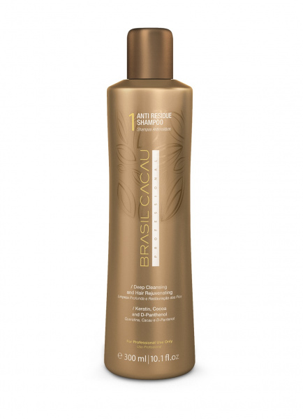 Шампунь глубокой очистки Brasil Cacau Professional Anti Residue Shampoo, 300 мл Шампунь глубокой очистки Brasil Cacau Professional Anti Residue Shampoo, 300 мл