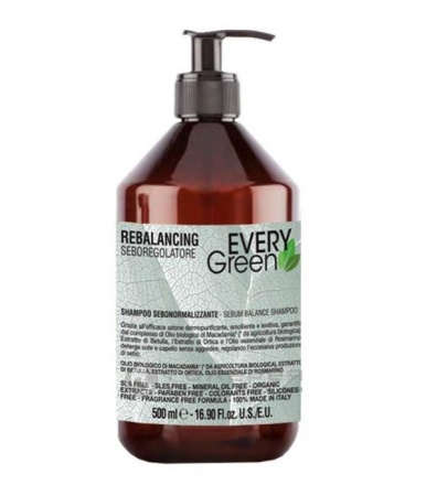 Балансирующий шампунь для жирных волос Dikson EVERY GREEN REBALANCING Shampoo SEBOREGOLATORE