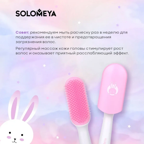 Solomeya Расческа для чувствительной кожи головы в футляре, Розовая / Hair Brush for sensitive scalp, Pink, 1 шт, ref. 221130-A-04 Solomeya Расческа для чувствительной кожи головы в футляре, Розовая / Hair Brush for sensitive scalp, Pink, 1 шт, ref. 221130-A-04