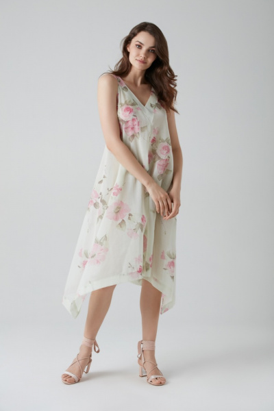 Хлопковое платье с цветами Хлопковое платье с цветами