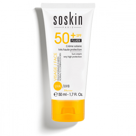 Солнцезащитный флюид SPF 50 Soskin SPF50+ Sun Cream Fluid, 50 мл