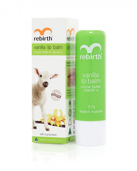 Ванильный бальзам для губ Rebirth Vanilla Lip Balm, 3,7 гр Ванильный бальзам для губ Rebirth Vanilla Lip Balm, 3,7 гр