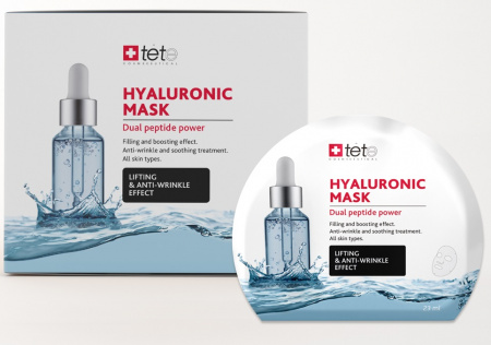 Маска тканевая TETe Cosmeceutical BOX Hyaluronic Mask "Lifting & anti-wrinkle effect"