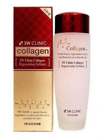 Тоник для лица восстанавливающий с коллагеном 3W Clinic Collagen Regeneration Softener