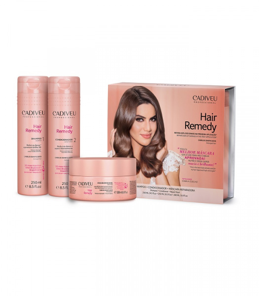 Набор для реконструирования волос в домашних условиях Cadiveu Professional Hair Remedy Home Care,  200 мл